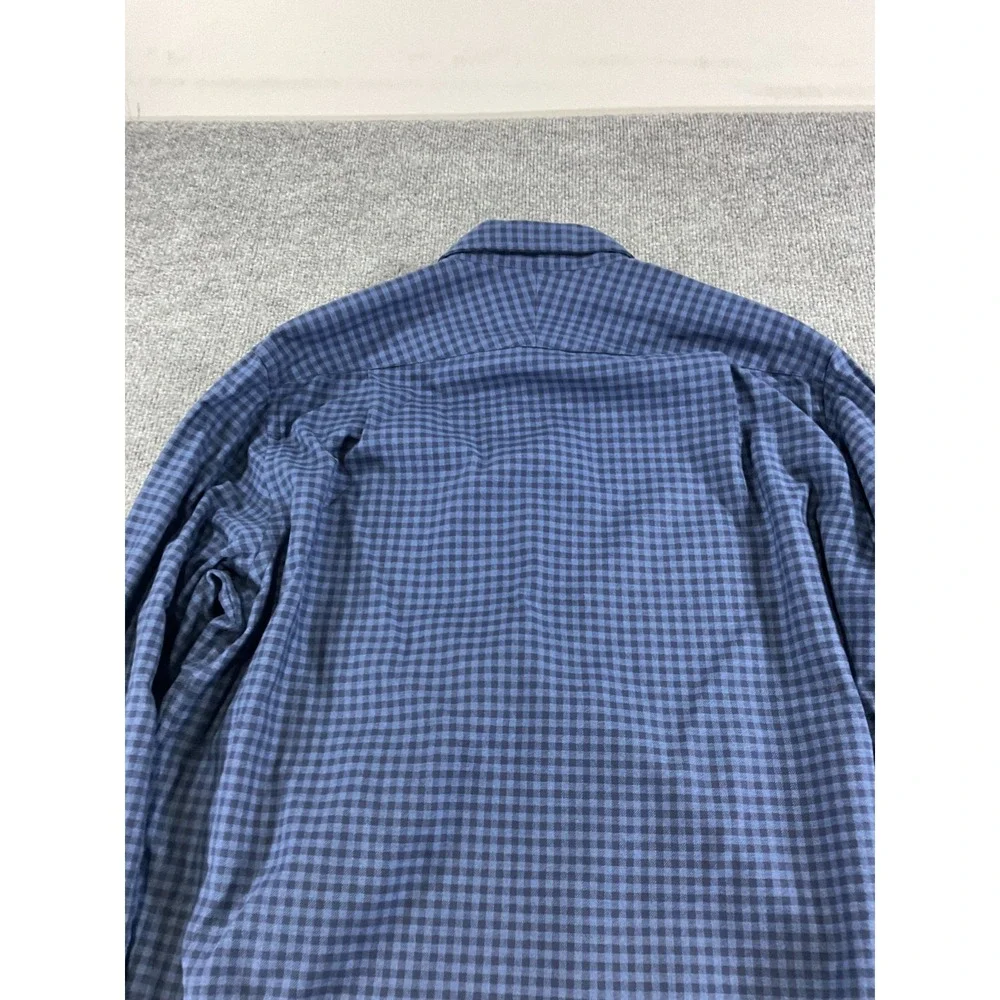 Charles Tyrwhitt Classic Fit Shir Men's Large Blue Check Button Down Long sleeve